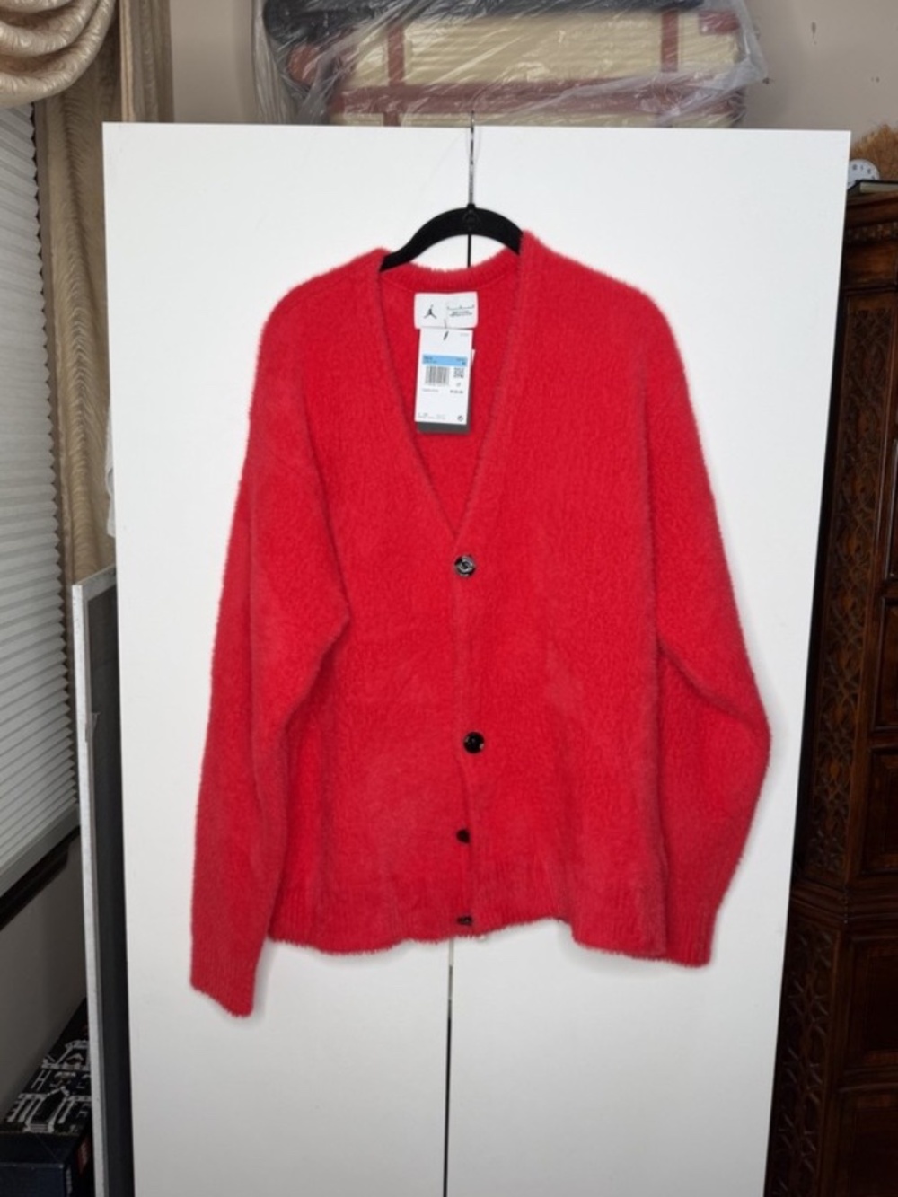 Nike Jordan Tatum Cardigan Sweater University Red IH0612-657 Mens Medium NEW